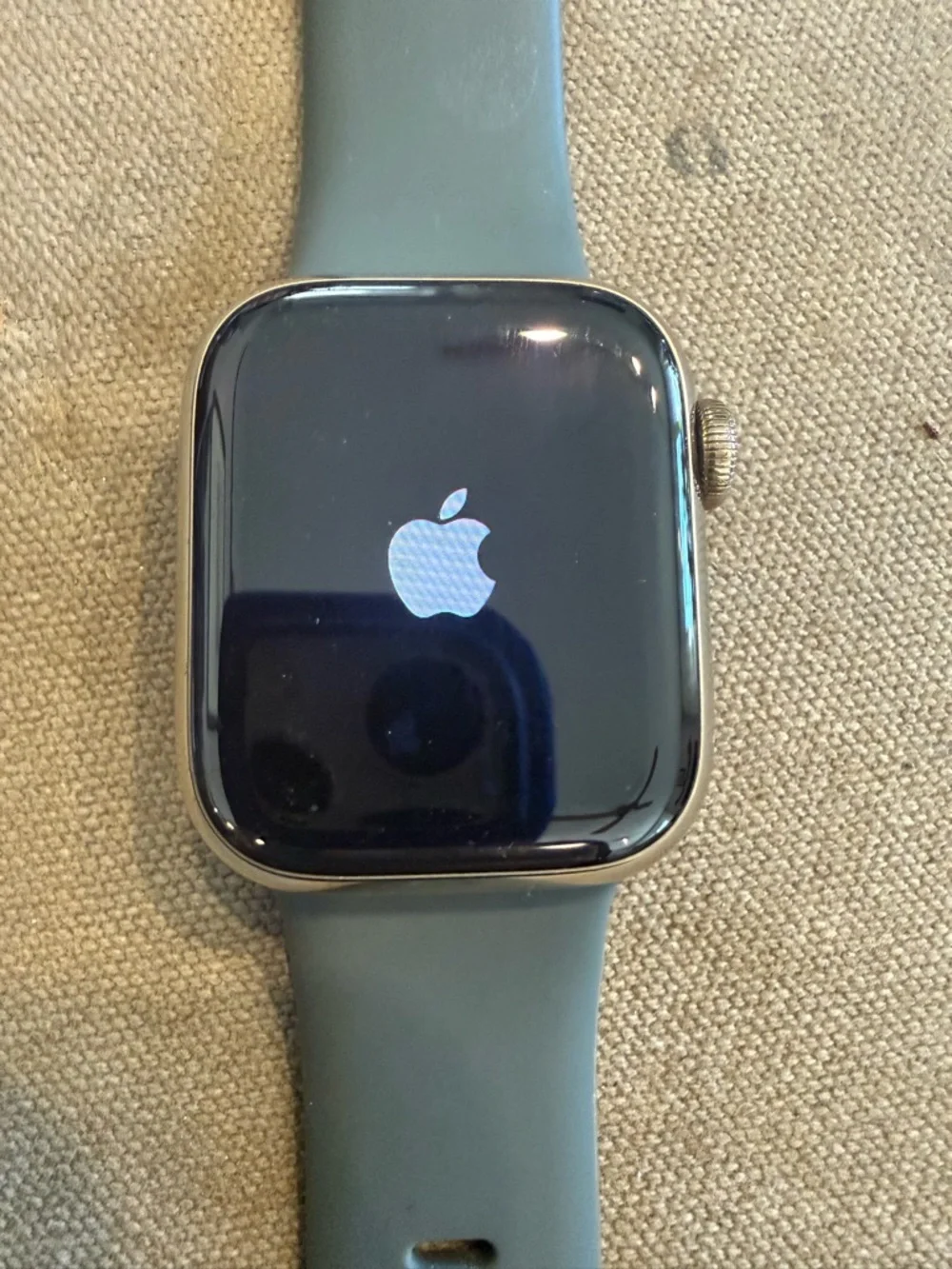 Apple Watch Series 8 Gold Stainless Steel with Olive Green Sport Band